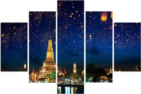 Obraz - Lampióny šťastia, Bangkok (150x105 cm)