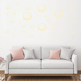 Veselá Stena Samolepka Bubliny Farba: béžová, Veľkosť: 80 x 94 cm