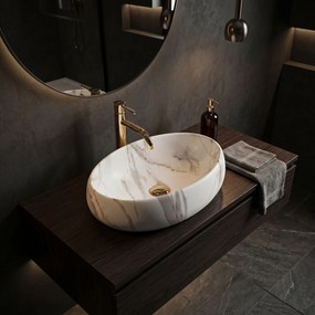 Rea Linda Lava umývadlo, 49 x 34 cm, imitácia kameňa-lava matná, REA-U8568