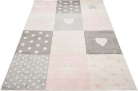 TA Koberec C573I BIELA/RUŽOVÁ AZÚROVÁ Rozmer: 80x150 cm