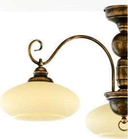 BRILAGI - Prisadený luster MOLLERO 3xE27/15W/230V pr. 84 cm bronz/patina