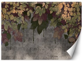 Gario Fototapeta Jesenné listy na betónovom pozadí Materiál: Vliesová, Rozmery: 200 x 140 cm
