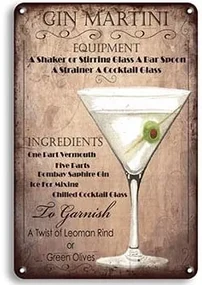 Ceduľa Gin Martini