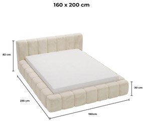 PROXIMA.store - Minimalistická čalúnená posteľ NETTIE ROZMER: 180 x 200 cm, TYP ROŠTU: KOVOVÝ ROŠT