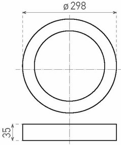 LED Stropné svietidlo FENIX LED/24W/230V 2800K pr. 29,8 cm