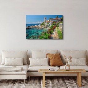 Obraz - Malebné pobrežie dediny (90x60 cm)