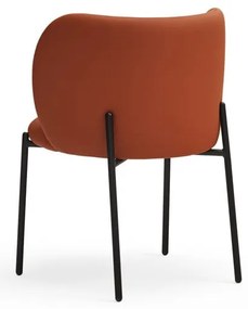 Oranžové čalúnené jedálenské kreslá v súprave 2 ks Mogi – Teulat