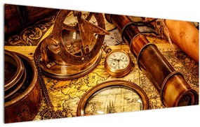 Obraz - Historické pomôcky námorníkov (120x50 cm)