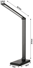BERGE Stolná LED lampa 5W CCT s indukčnou nabíjačkou