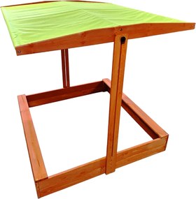 Producent niezdefiniowany Drevená pieskovisko 120 x 120 cm so strechou, uzatvárateľné SP0838