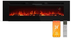 Galeras Smart Inteligentný elektrický krb, 2 nastavenia teploty, 16 - 30°| LED ilúzia plameňa, Možnosť pripojenia k IOT
