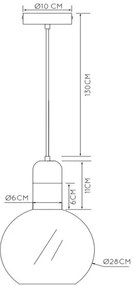 Lucide 34438/28/65 - Luster na lanku JULIUS 1xE27/40W/230V