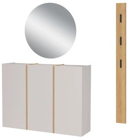 Krémová/v prírodnej farbe predsieňová zostava 168x200x37 cm Libbiano – Germania