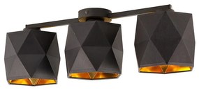 Prisadený luster SIRO 3xE27/15W/230V čierna/zlatá