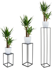Květinový stojan Charr 70 cm černý
