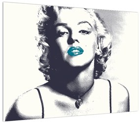 Obraz Marilyn Monroe s modrými perami (70x50 cm)