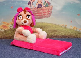 Detské plyšové rozkladacie kresielko PSÍK - ružové