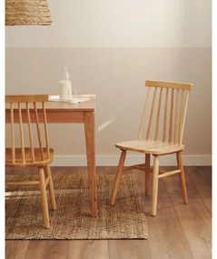 Jedálenské stoličky v súprave 2 ks z kaučukového dreva v prírodnej farbe – Kave Home