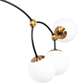 Toolight Toolight, stropné svietidlo 8xG9 APP1673-8CP, čierna-zlatá, OSW-05869