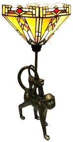 Vitrážová Tiffany lampa ACRUX MONKEYS