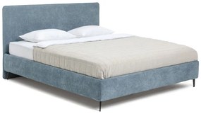 Modrá čalúnená dvojlôžková posteľ s roštom 180x200 cm Noira Slim – Bonami Selection