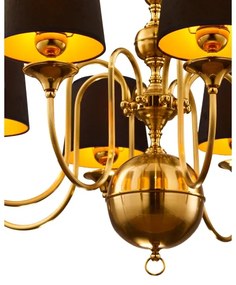 Jupiter 1952 - Luster na reťazi BATUMI 8xE27/40W/230V čierna/mosadz