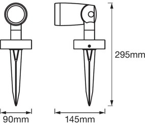 Ledvance - LED RGBW Vonkajšia lampa SMART+ SPOT LED/4,5W/230V IP65 Wi-Fi