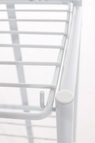 Kovová polica regál Sora - Biela