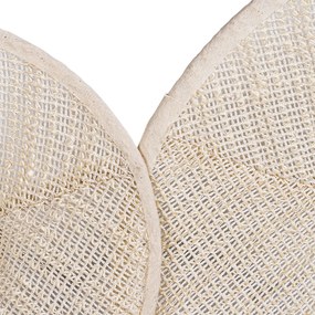 Dizajnová nástenná lampa biela s látkou 3-svetlo - Jane