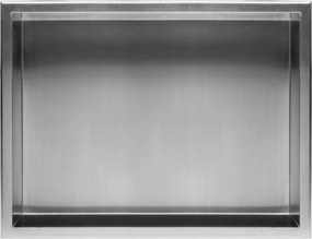 Rea Rea, nerezová vstavaná polica s golierom 450x300x100 mm, oceľová, REA-05601