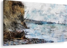 Obraz - Útes, akvarel (90x60 cm)