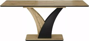 Jídelní rozkládací stůl Vento 120/160 cm dub Artisan/černý