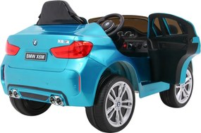 Ramiz Detské elektrické autíčko BMW X6M lakované - modré SUV + diaľkové ovládanie