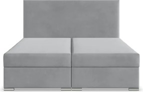 Manželská posteľ ZONZA Velvet 160×200 cm svetlosivá
