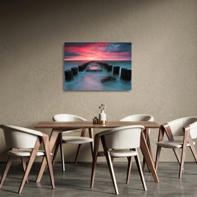 Sklenený obraz - Skaly v mori (70x50 cm)