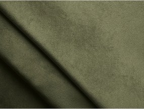 Zelená zamatová rohová pohovka (ľavý roh/s leňoškou) Lani – Makamii