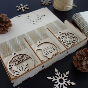 SENTOP | Vianočné ozdoby z dreva a plastu, Vianočné dekorácie drevené , drevené doplnky PR0096-Christmas decorati HEU-