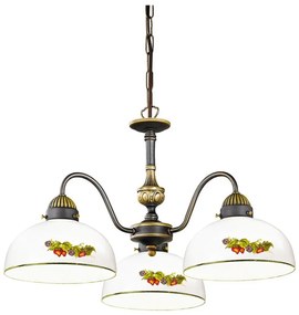 Kolarz 731.83.121 - Luster na reťazi NONNA 3xE27/75W/230V víno/jahody