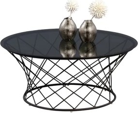 Okrúhly konferenčný stolík Noa 80 cm, čierny/sivý%