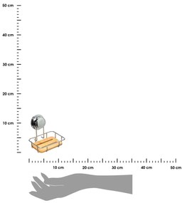 Miska na mydlo Venterra, drevo/s chrómovými prvkami