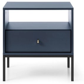 Nočný stolík Mono II 54 cm modrý/čierny