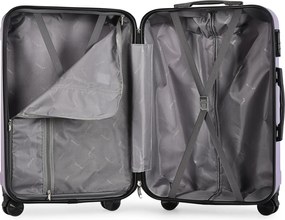 Stredný kufor so 4 kolieskami 65x44,5x27 cm, veľkosť M, ružovo fialová farba