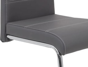 Jedálenská stolička Flora, šedá ekokoža