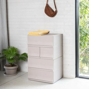 Modulárny úložný box Wave Wood bez koliesok 54,6 x 43,4 x 22 cm, široký - 1 zásuvka