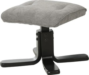 Polohovacie kreslo s taburetom Helga,  šedá látka