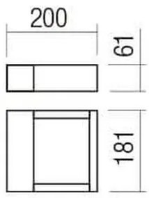 Redo 90508 - LED Vonkajšie nástenné svietidlo WALD LED/10W/230V IP65 antracit