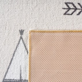 Krémovobiely prateľný detský koberec 140x200 cm Coco 1134 – Ayyildiz Carpets