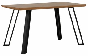 Jedálenský stôl, dub/čierna, 140x83 cm, PEDAL
