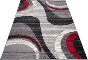 Kusový koberec TAPIS Grace - šedý/červený