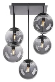 JUST LIGHT. 14602-18 - Luster na tyči WIDOW 5xE14/25W/230V čierna